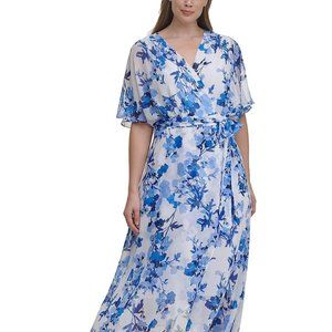 navy blue dress for baby girl Jessica Howard Womens Plus Floral A-Line Dress